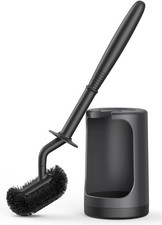 Toilet Bowl Brush Holder Set Black HAMITOR