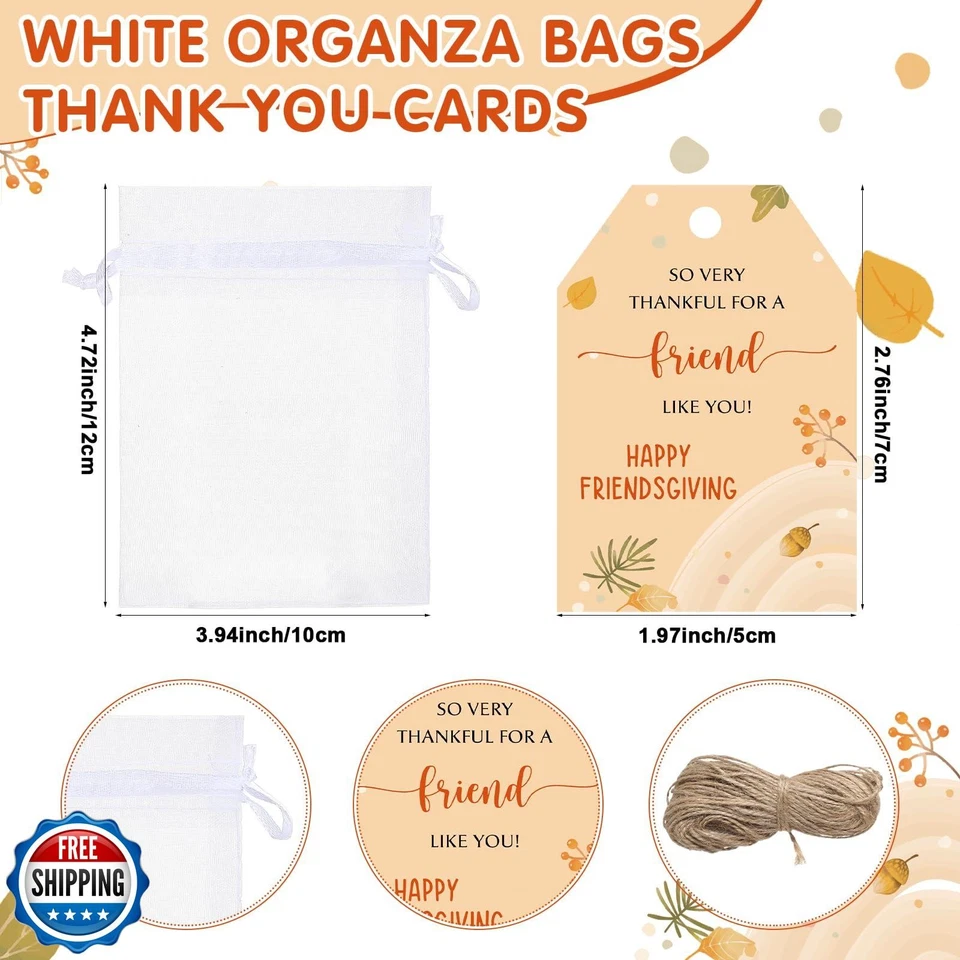 Roshia 60 套 Happy Friendsgiving Shot Glasses Friendsgiving Party Favors 2. — 第 4/4 张图片