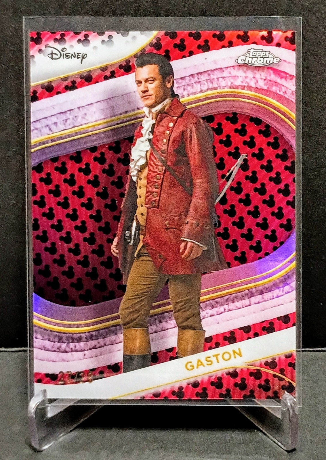 2025 Topps Chrome Disney /28 GASTON #131 Mickey Mouse Red and Black LUKE EVANS