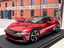 New Release BBR 1 18 Ferrari 12 Cilindri Panoramic roof Rosso Imola Ferrari P182