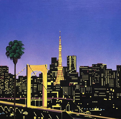 Hiroshi Nagai Artworks NITEFLYTE Airplane Palm Tree Poolside