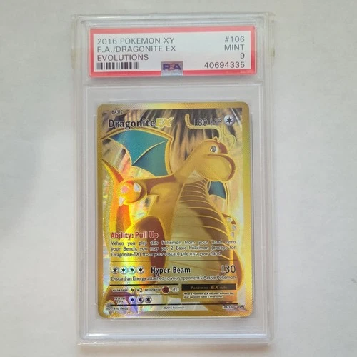 Pokémon Dragonite EX Full Art Holo Evolutions 106/108 PSA 9 Ultra Rare 2016