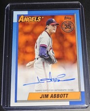 Jim Abbott Auto 2025 Topps Series 1 - 90A-JA ORANGE 13/25 SSP 35th Anniversary