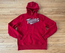 Minnesota Twins Nike Center Swoosh Hoodie Sweatshirt Mens M EUC Red MLB 