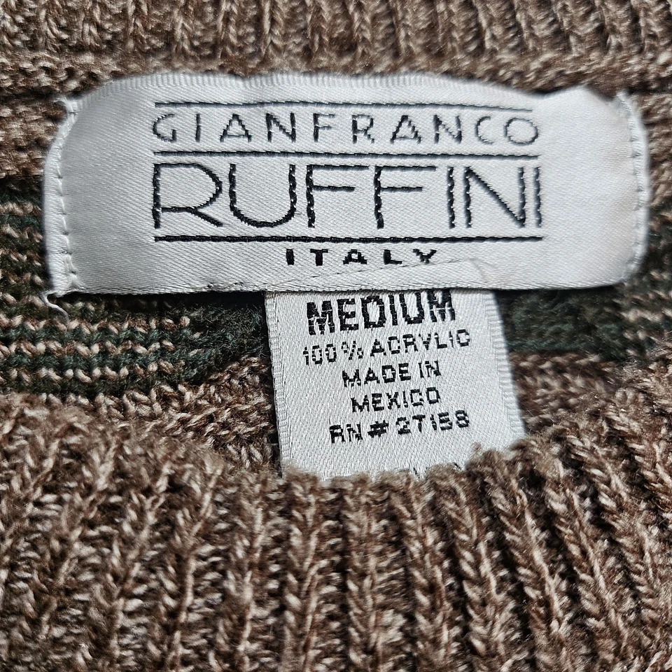 Suéter De Colección Gianfranco Ruffini Tejido 3D Talla Mediana Abuelo Cosby Foto 4 de 4
