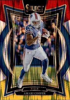 2024 Panini Select Red & Yellow Prizm Shock #5 Amari Cooper Buffalo Bills