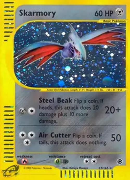 Skarmory - 27/165 - Pokemon Expedition Holo Rare Card LP