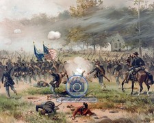 ANTETAM BATTLE IRON BRIGADE THULSTRUP CHROMOLITHOGRAPH 1862 8X10 PHOTO