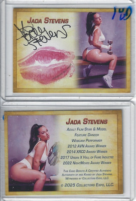 Jada Stevens Signed & Kissed Trading Card Collectors Expo Model #18D RARE HOT!!