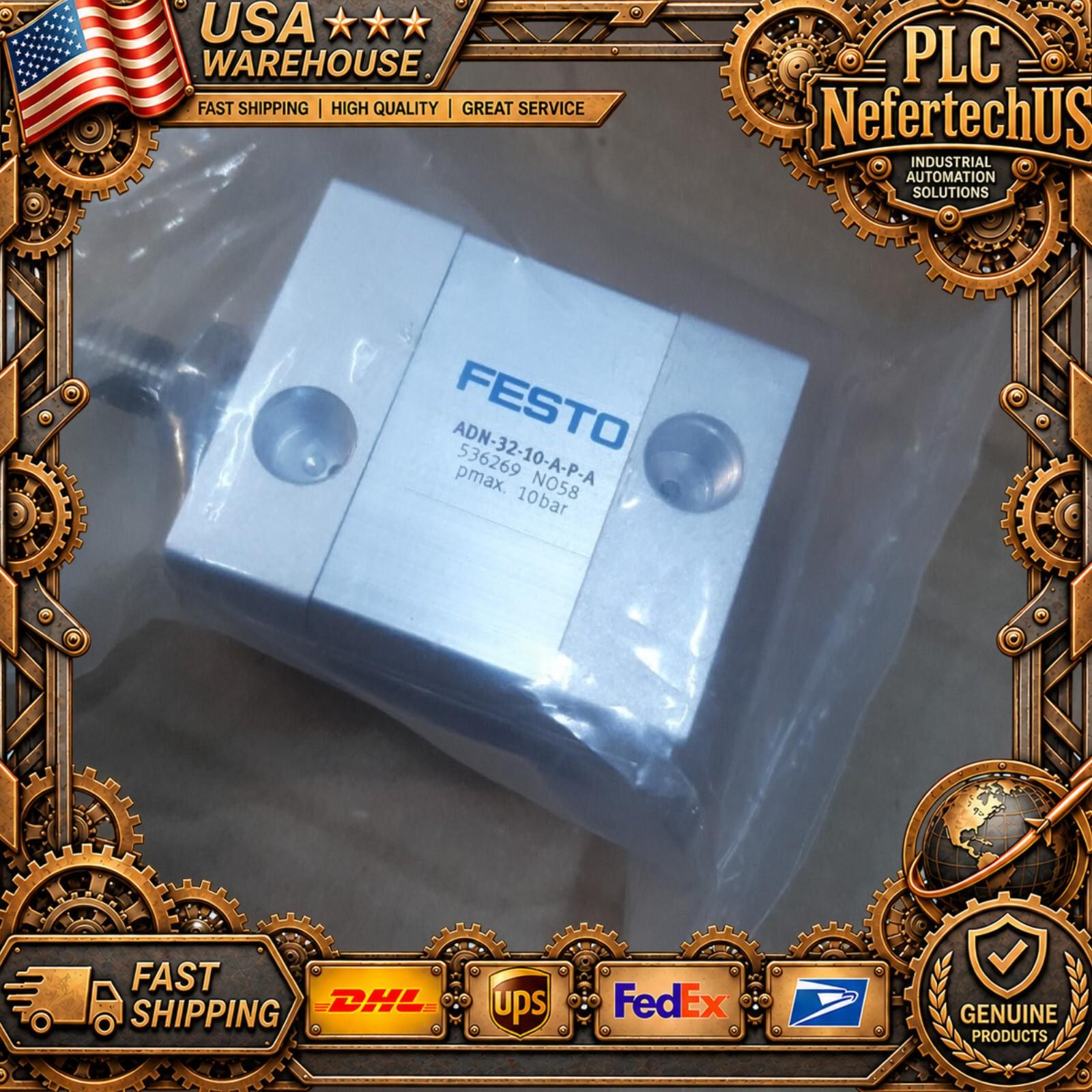 New ADN-32-10-A-P-A FESTO 536269 Fast Shipping Cylinder