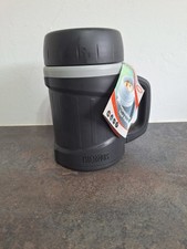 Image of Thermos Microwavable Food Flask 0.47 Litre Grey Black Brand New With Tag