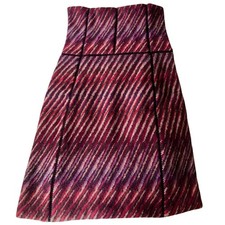 Vintage 70s Missoni Rust Label Mohair Patchwork Skirt Showroom Sample Italy 40
