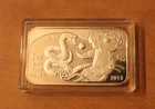 2013 Year of the Snake 1 Troy Ounce .999 Silver Art Bar