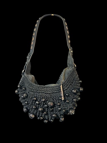 Diane Von Furstenberg Stephanie DayBag Hobo style bag With beads - Picture 1 of 4