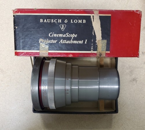 Vintage Bausch & Lomb Cinema Scope Projector Attachment I WITH ORIGINAL BOX!!!!
