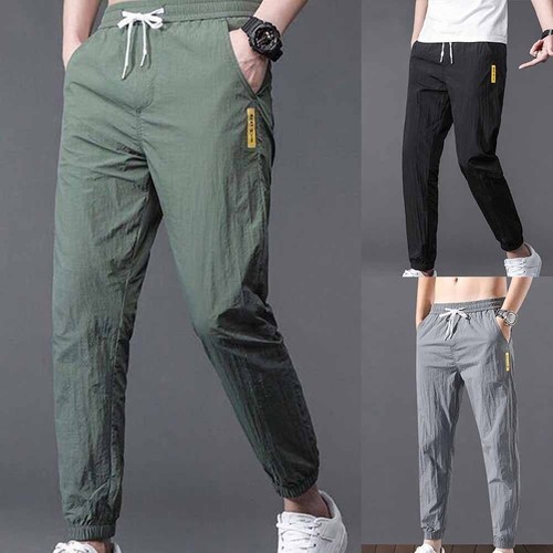 Pantalones Hombre Ropa Verano Transpirable Pantalones Ligeros Sueltos Hombre Deportes - Imagen 2 de 35