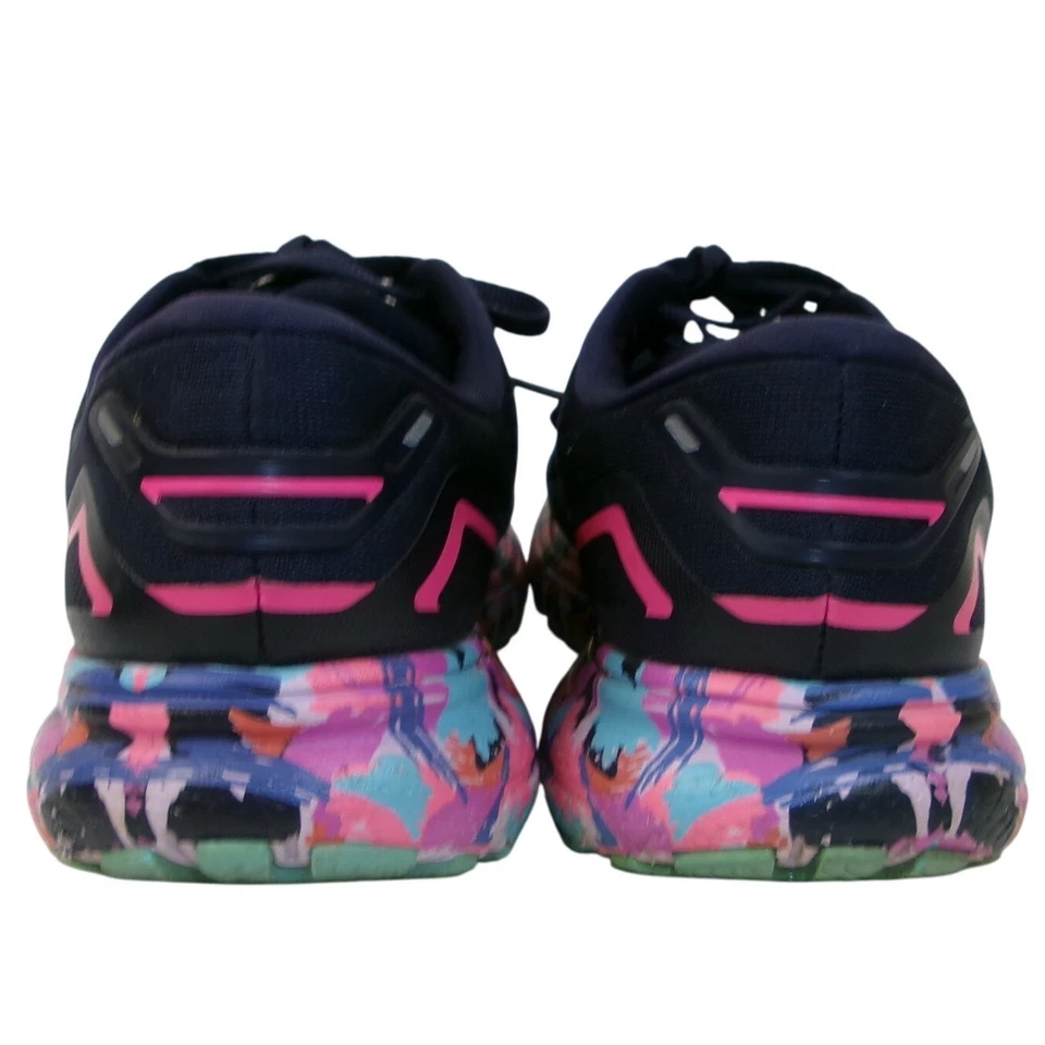 Zapatos para correr Brooks Ghost 15 Restart para mujer azul marino rosa verde azulado abstracto 9,5 Foto 3 de 4