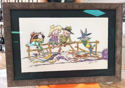 CHUCK JONES THE GOOD BAD AND THE HUNGRY SIGNED LE GICLEE BUGS BUNNY LOONEY TUNES - Image 1 of 4
