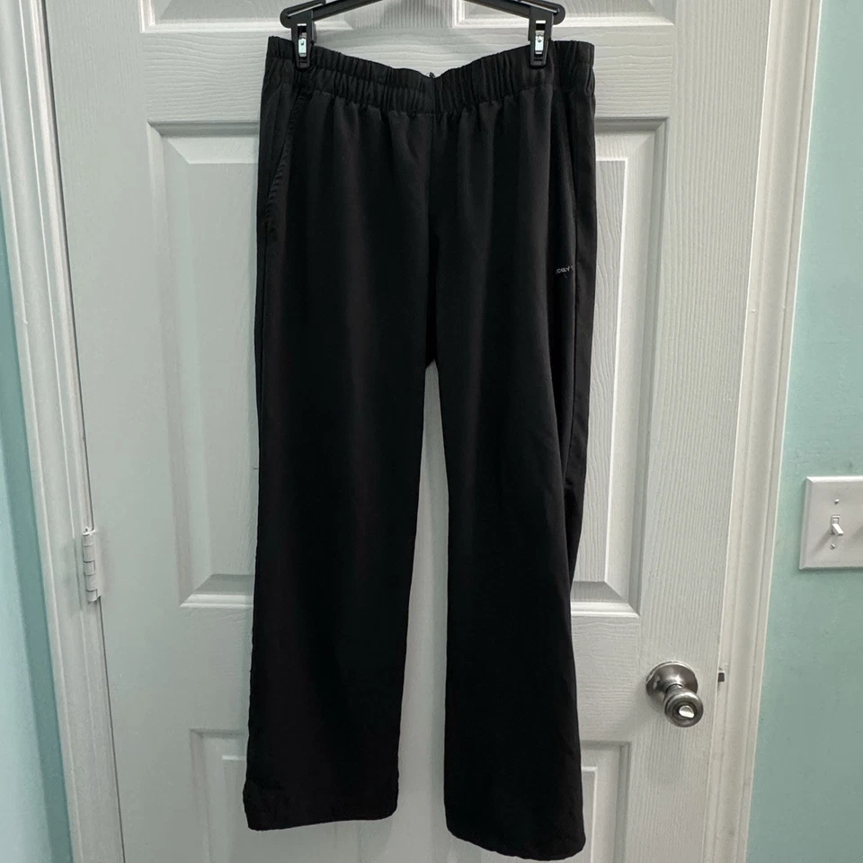 Pantalones Médicos Jockey Para Mujer Talla Pequeña Medianos Sólidos Negros Cintura Elástica Foto 2 de 4