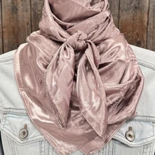 Tan Jacquard Paisley Western Southwestern Wild Rag Scarf Accent