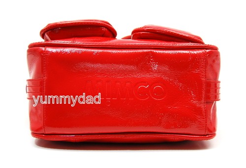 MIMCO MINI METAL BUTTON ZIP TOP BAG IN PATENT RUSSIAN RED BNWT RRP$399 - Picture 6 of 6