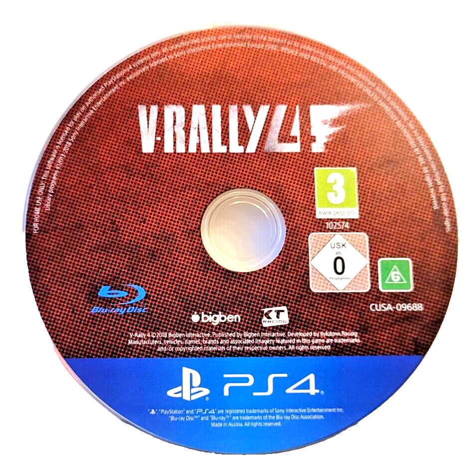 PS4 V-Rally 4 Playstation 4 RACING RALLY GAME (PS5 Compatible) DISC ONLY Cheap