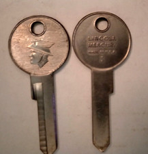 2 RARE! Vintage OEM KEY BLANK Lincoln Mercury Emblem Head MADE IN USA (A11)