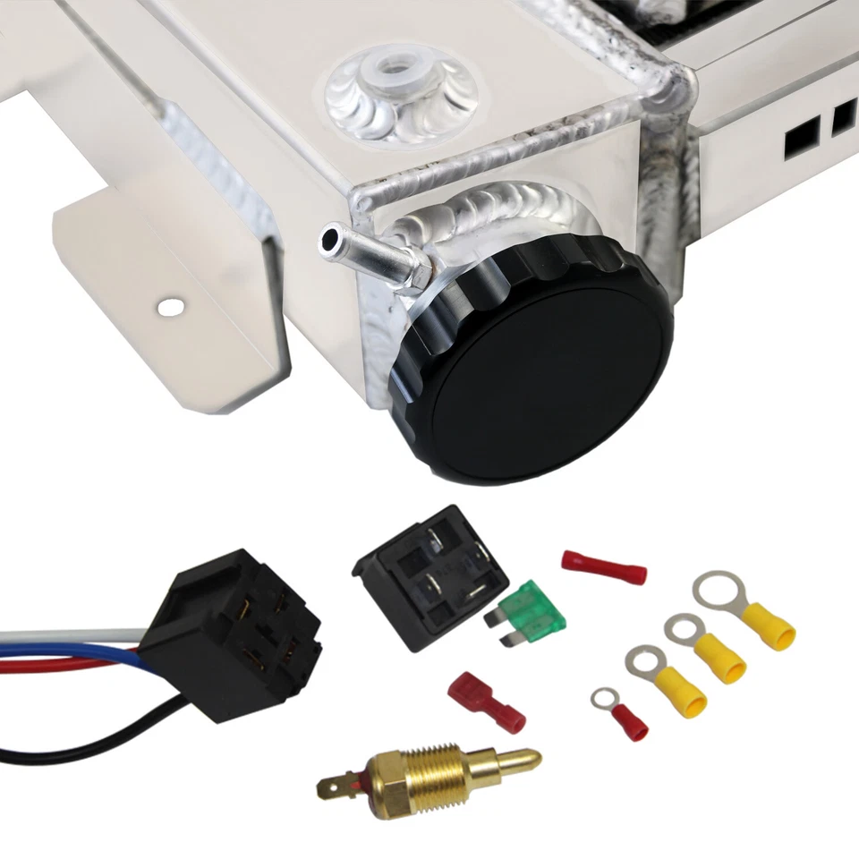 4Rows Radiator+Shroud Fan FITS 1967-1969 Chevy Camaro SS Pontiac Firebird 350HO Foto 3 de 4