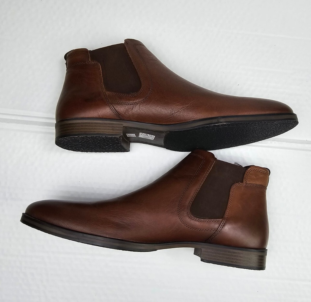 Franco Fortini 562016 Ron Chelsea Leather Ankle Boots Men Size 12