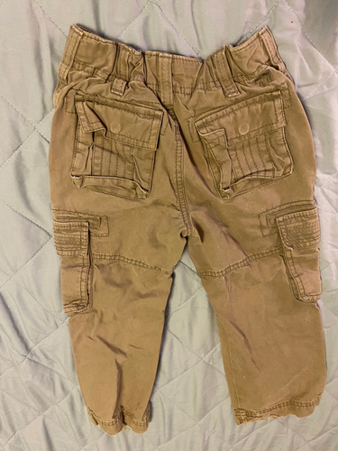 77 Kids Unisex cargo pants size 5 elastic Brown American Eagle - Picture 3 of 3