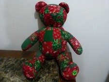 Plaid/Pastel Teddy Bear