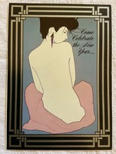 RARE Playboy Mansion Invitation Hugh Hefner&rsquo;s New Year's Eve Party 1984 Deco