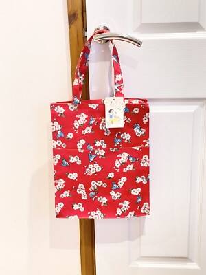 NEU DISNEY X CATH KIDSTON SCHNEEWEISS REISSVERSCHLUSS SHOPPER TASCHE NEU MIT ETIKETT VERSTREUTE BLÜTEN
