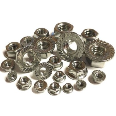 M3 M4 M5 M6 M8 M10 M12 A4 EDELSTAHL MARINEQUALITÄT SECHSKANT GEZAHNT FLANSCHMUTTERN
