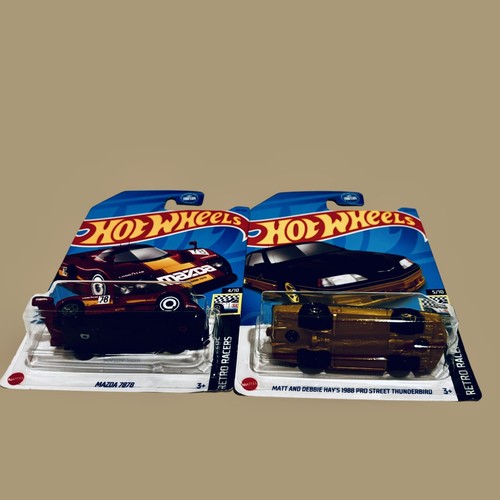 Hot Wheels 2 Car Bundle! Retro Racers! Mazda 787B, Matt & Debbie 88 Thunderbird! - Picture 4 of 5