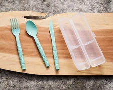 KA-BAR Lunch Pal USA-Made Fork, Spoon and Knife Utensil Set