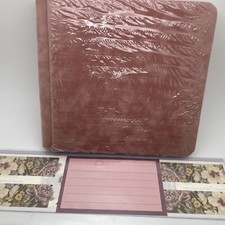 Creative Memories 7x7 Dusty Pink Album Scrapbook Rosebud Floral sticker W PAGES