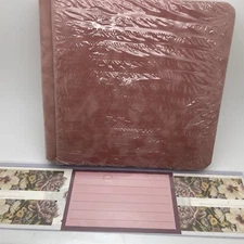 Creative Memories 7x7  Dusty Pink Album Scrapbook Rosebud Floral sticker W PAGES