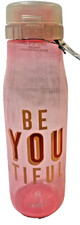 zak leak-proof carry loop plastic water bottle 25 fl oz be you tiful pink new