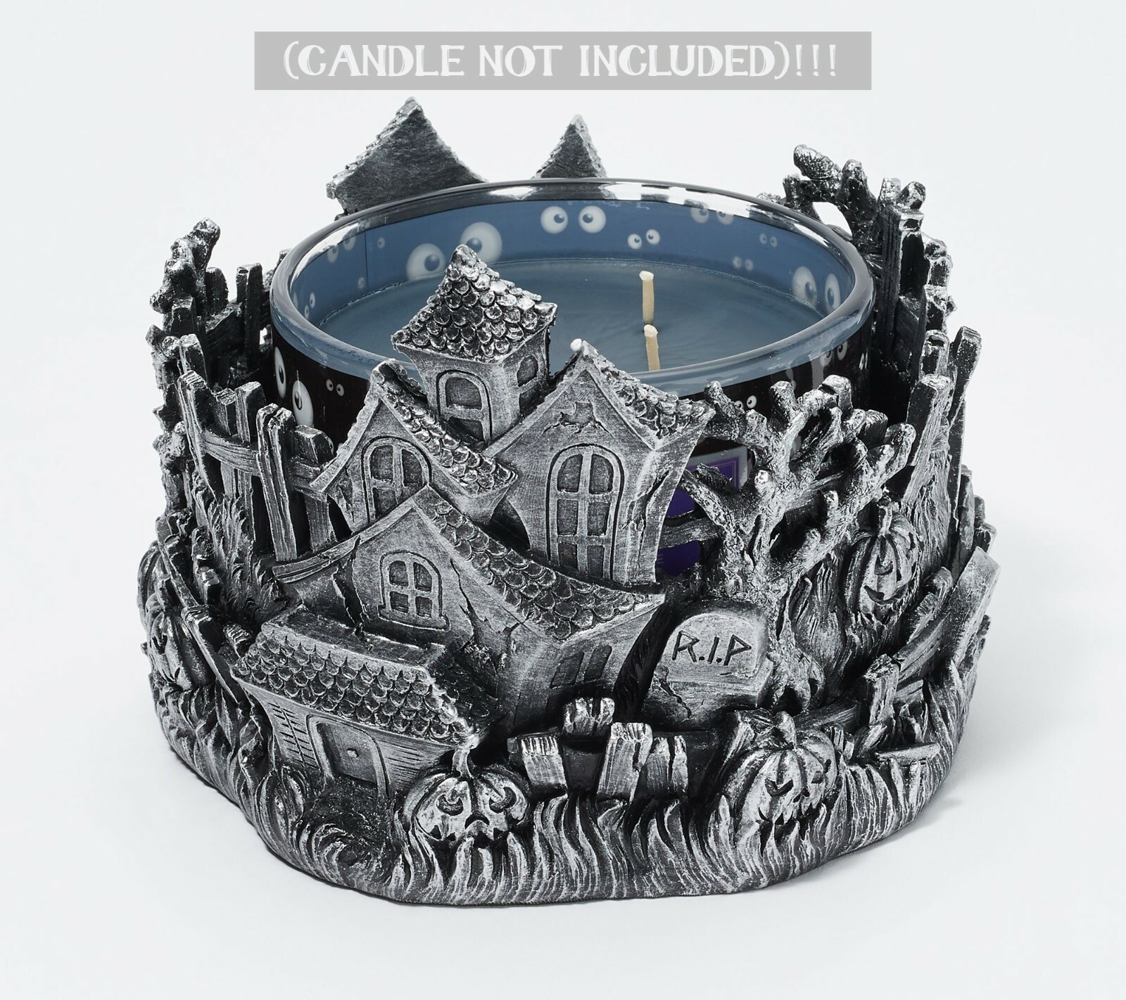 HomeWorx by Harry Slatkin Black Magic Candle Holder HALLOWEEN RARE