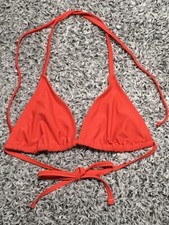 Wild Fable Juniors' Size XS 0-2 Red Unlined Triangle Tie Back Bikini Top