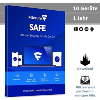 F-Secure Safe 2025, 10 Geräte - 1 Jahr