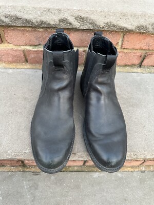 Mens Timberland Black Leather Ankle Boots Size 12 | eBay display picture 1