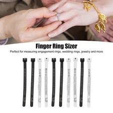 10 Pcs Ring Sizer Accurate Clear Printing Lightweight Portable Finger Ring Sizer