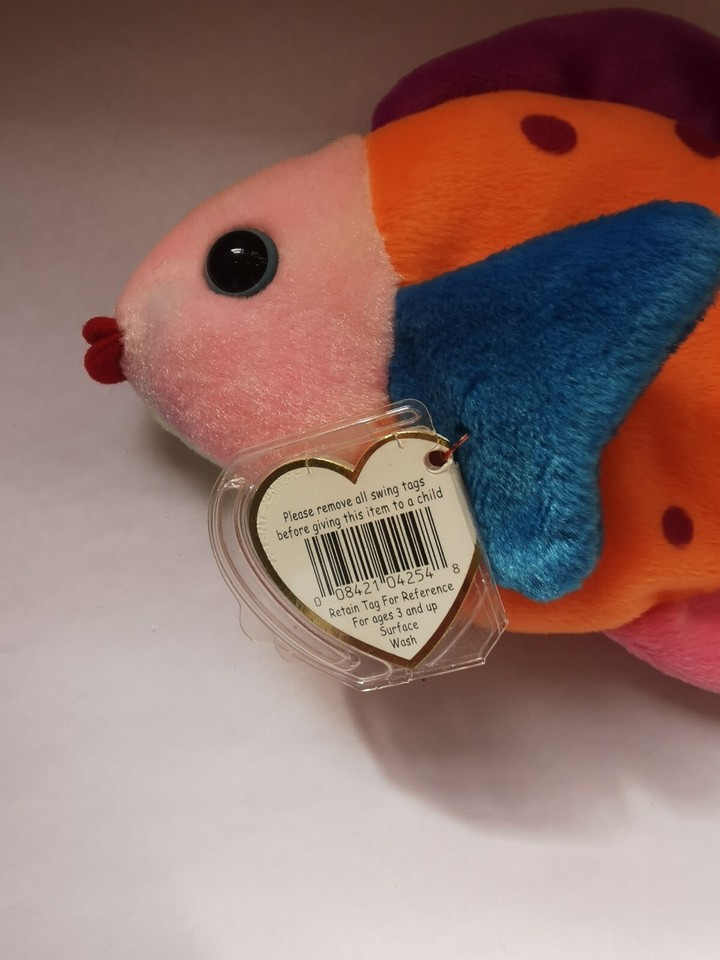TY Beanie Babies Lips the Fish With Tags 1999 retired Vintage eBay