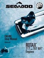 Sea-Doo 2005 ROTAX 717 and 787 Engine Shop Repair Manual 219100222 Free Shipping
