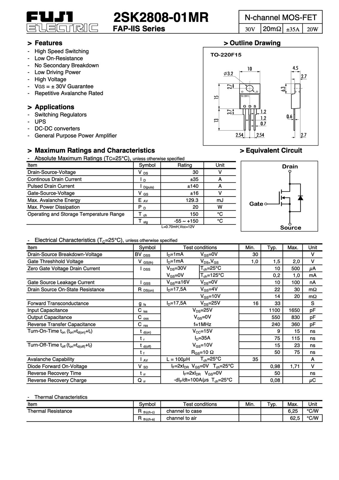 [Genuine] K2808 30V, 35A, N-Channel MOSFET - USA - Next Day Ship | eBay