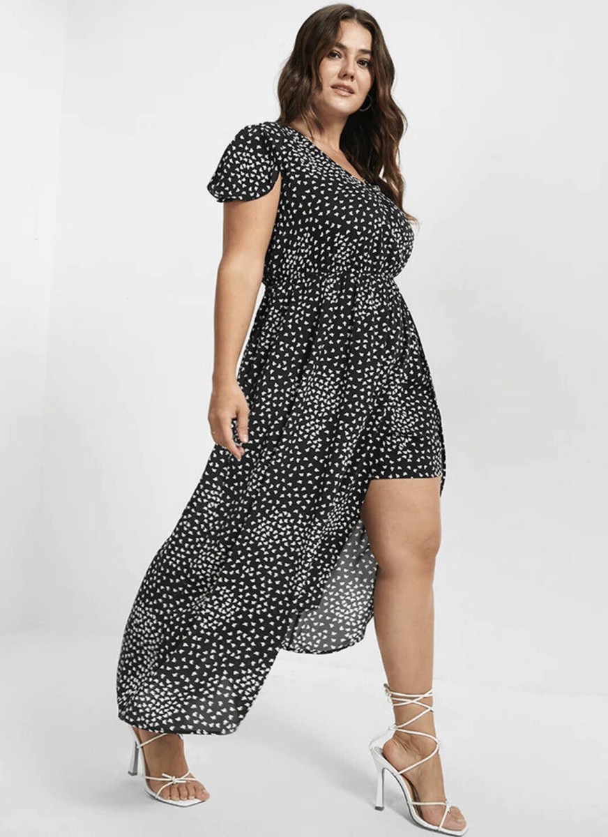 split black and white dress Handmade Half And Half Split Bandana Dress Black White