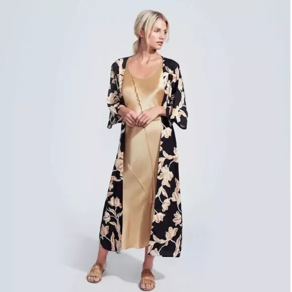 Anthropologie Maison Du Soir Selena Black Floral … - image 14