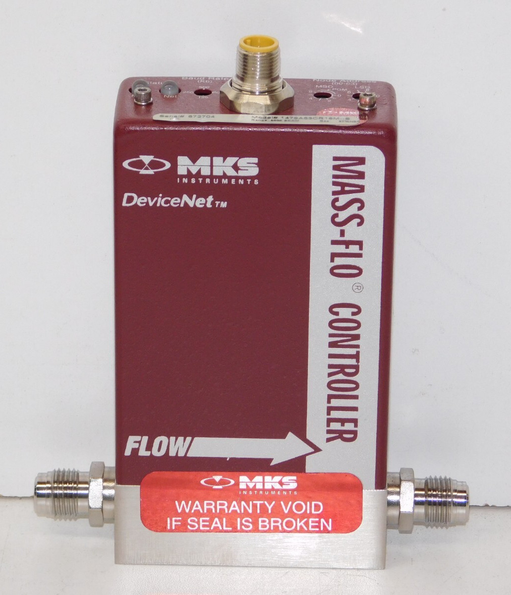 MKS 1479A53CR16M DeviceNet Mass-Flo Controller Unit 97%N2/3%H2 Gas 5000 SCCM USA